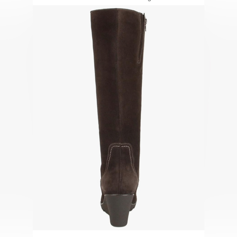 La CANADIENNE Chocolate Brown Wedge Boots - Picture 3 of 9